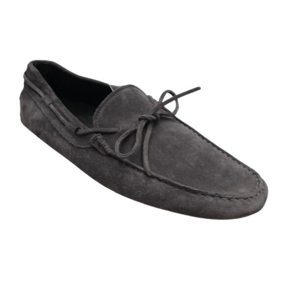 Aurelien Gray Nubuck Leather Driving Shoes Mocs Loafers Mens 44 US 11 - Picture 1 of 13